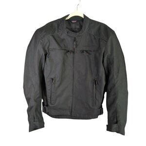Tourmaster Motorcycle Jacket Mens M Black Koraza Textile Padded